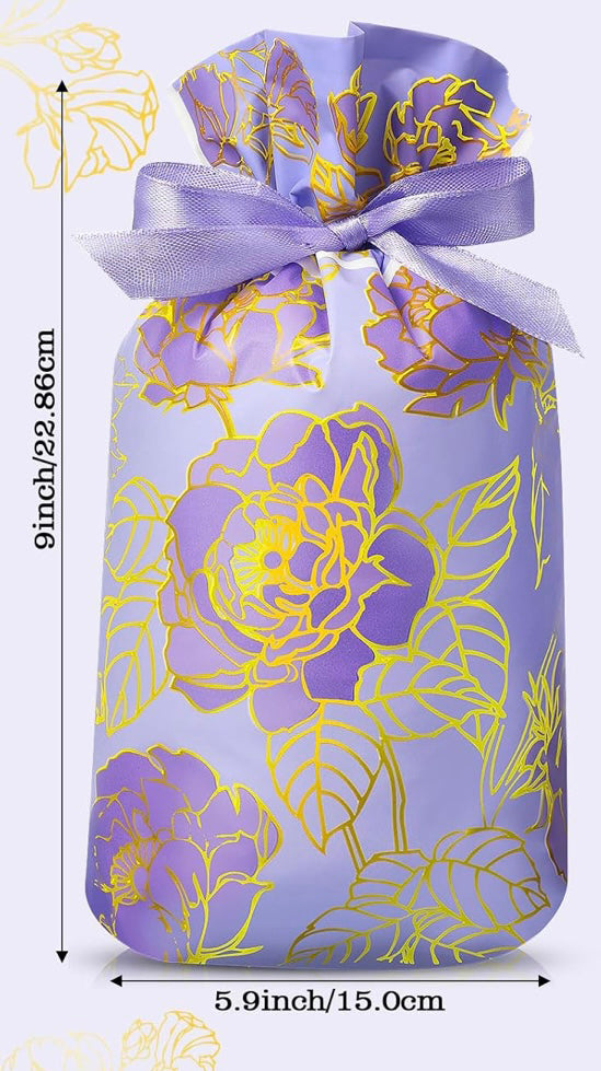 Bolsas Moradas Con Flores