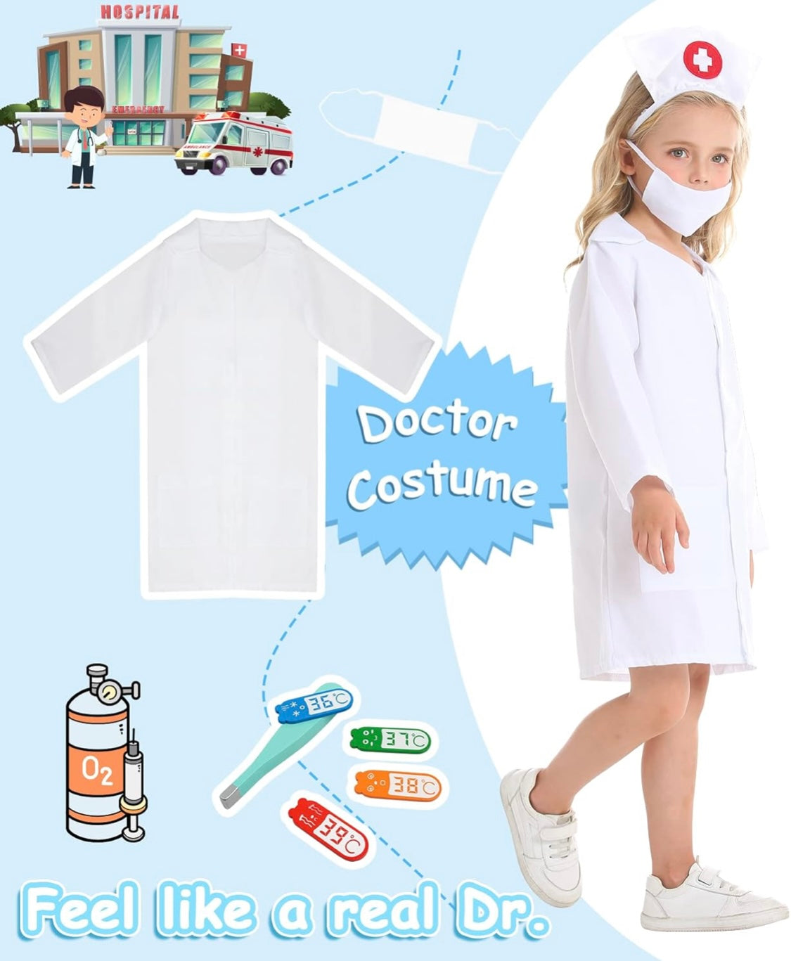 Disfraces De: Doctor, Residente y Enfermera