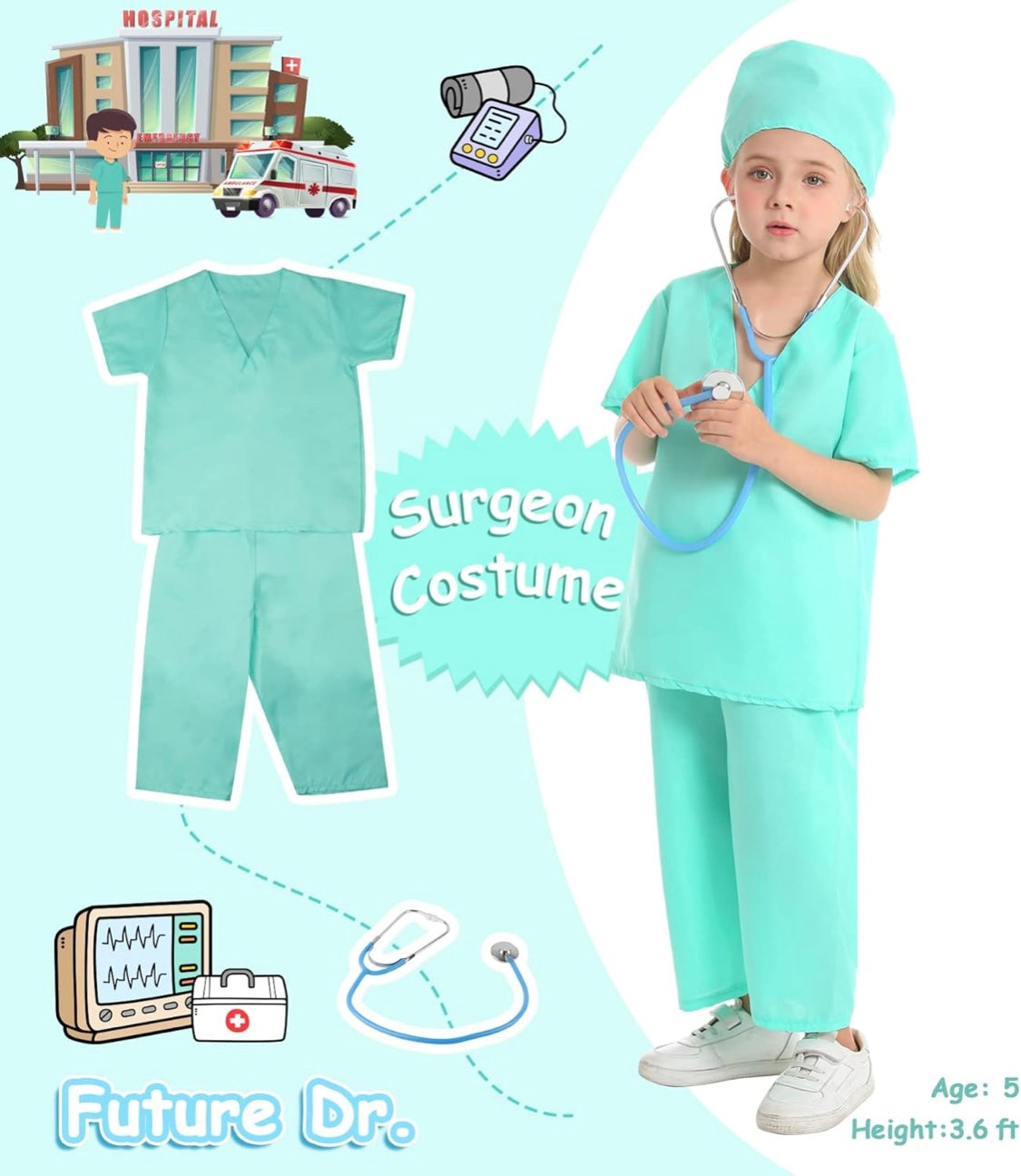 Disfraces De: Doctor, Residente y Enfermera