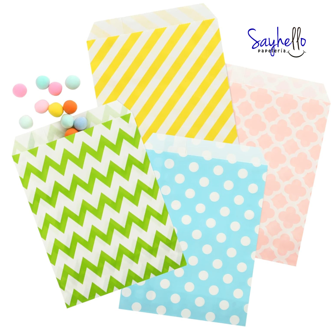 Bolsas De Papel, Colores Claros