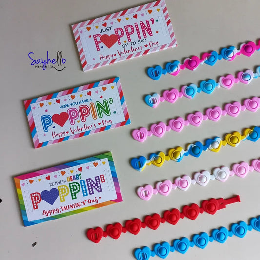 Pulseras Pop It + Tarjetas