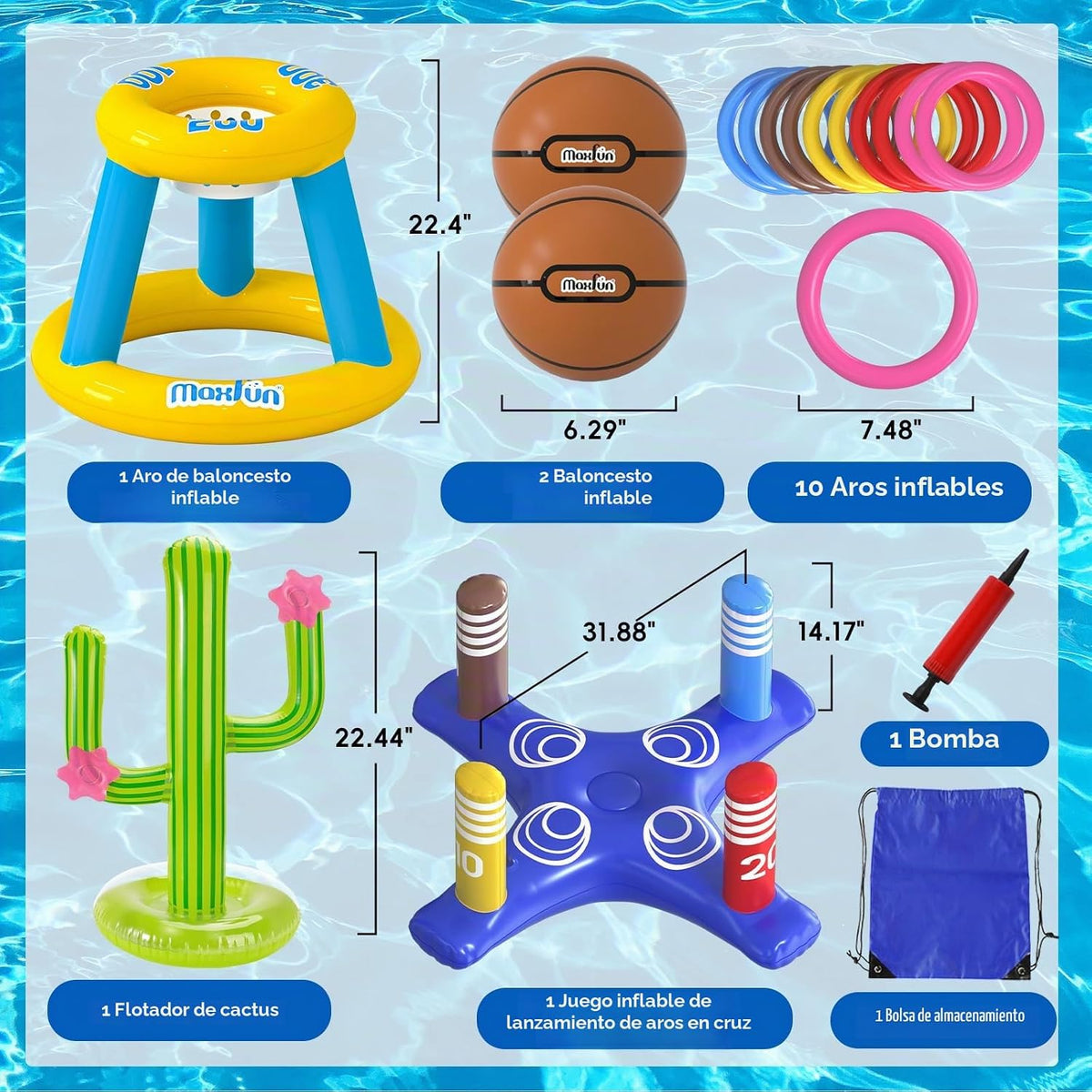 Juego De Inflables Para Piscina
