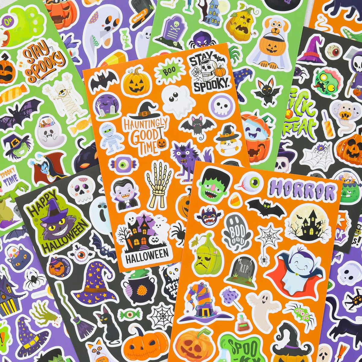 Hoja De Calcomanías Halloween