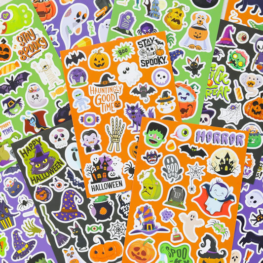 Hoja De Calcomanías Halloween