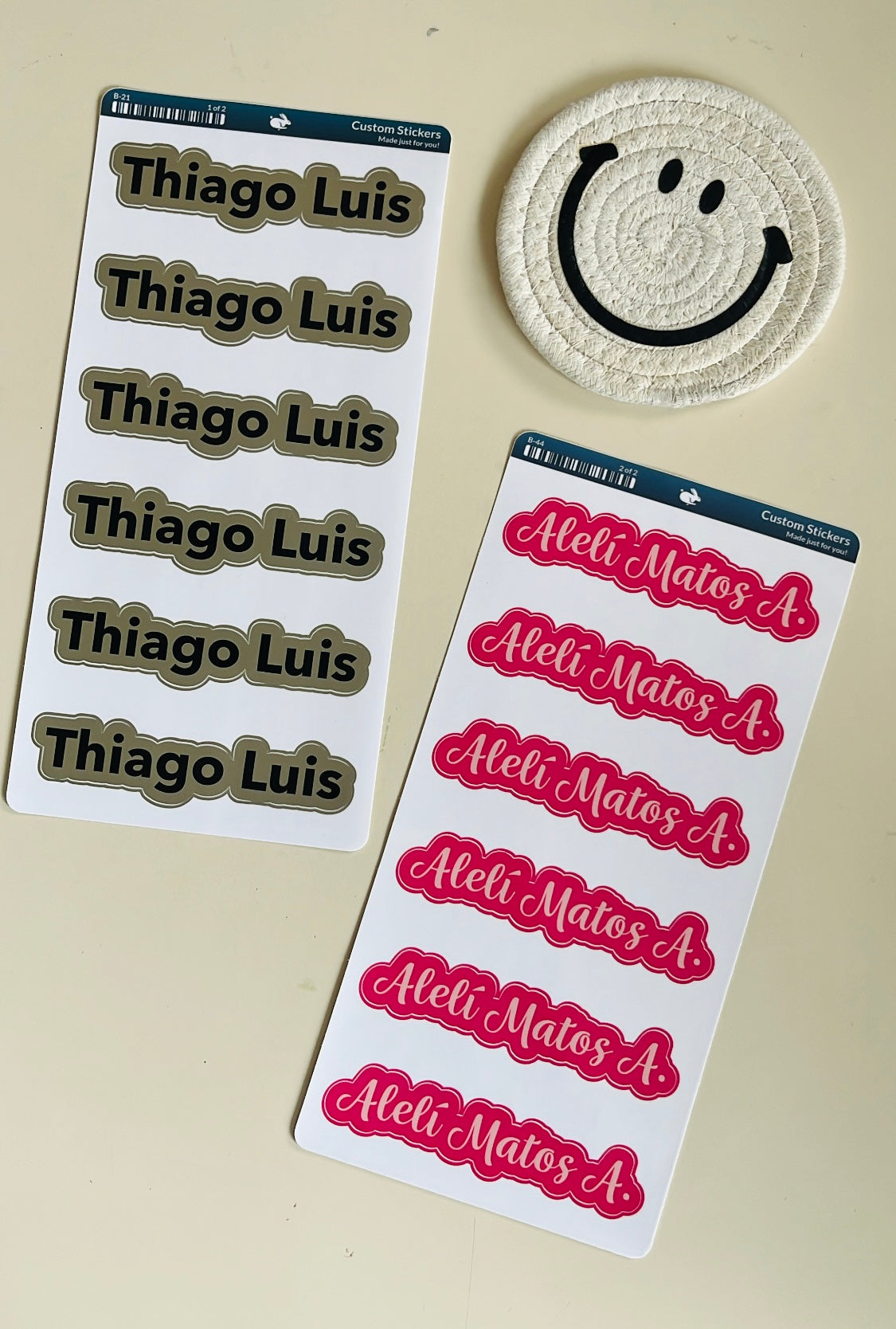 Etiquetas Grandes, Personalizadas