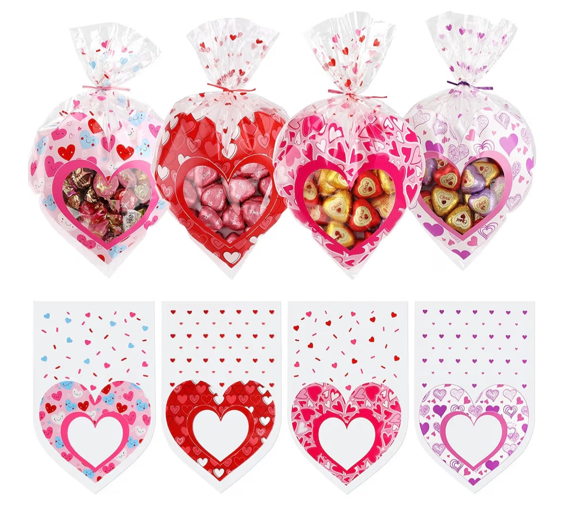 Bolsas Grandes De Celofán, Corazón