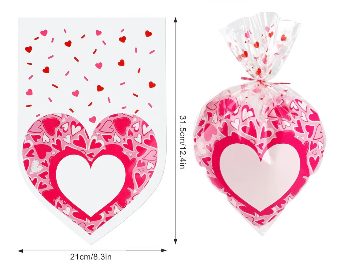 Bolsas Grandes De Celofán, Corazón