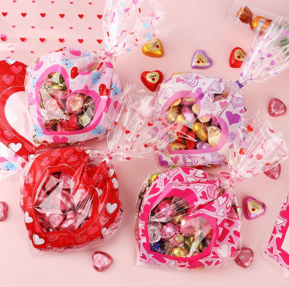 Bolsas Grandes De Celofán, Corazón