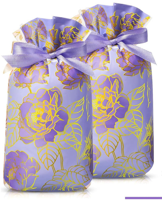 Bolsas Moradas Con Flores