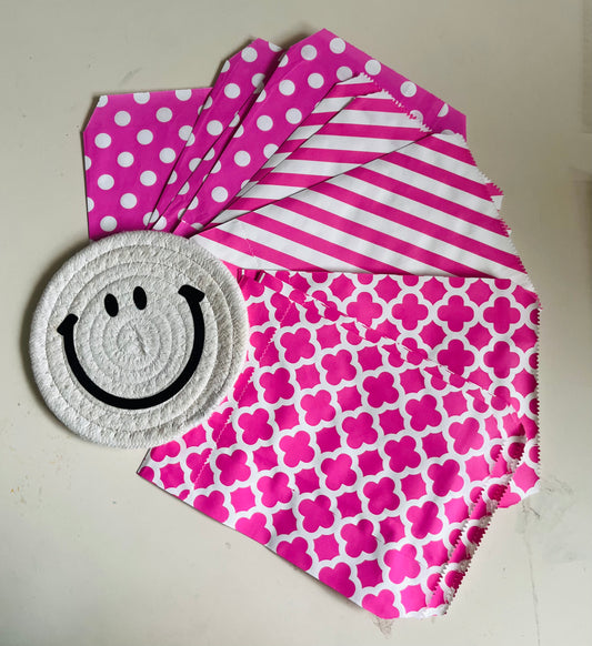 Bolsas De Papel Con Rosado