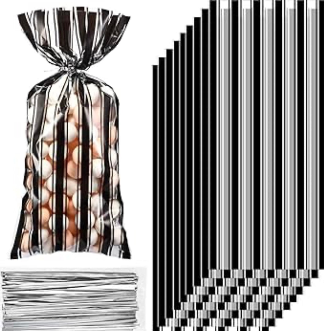 Bolsas De Celofán, Rayas Negras