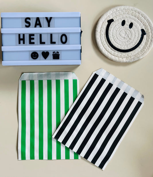 Bolsas De Papel Con Rayas