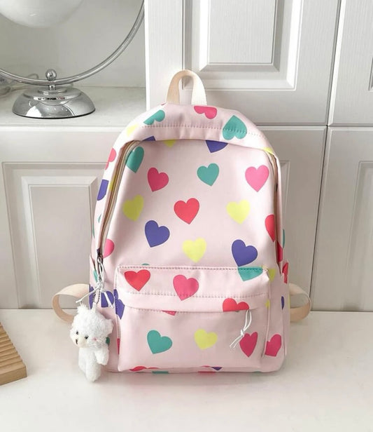 Morral Rosado Con Corazones