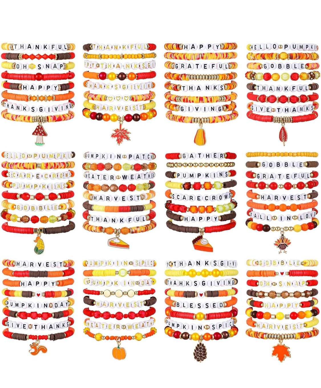 Set De Pulseras Thanksgiving