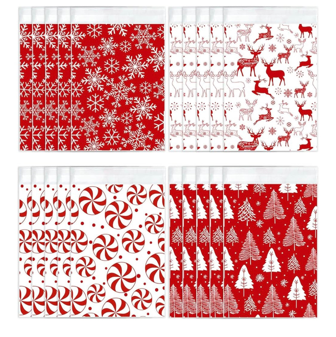Bolsas De Papel Rojo/Blanco