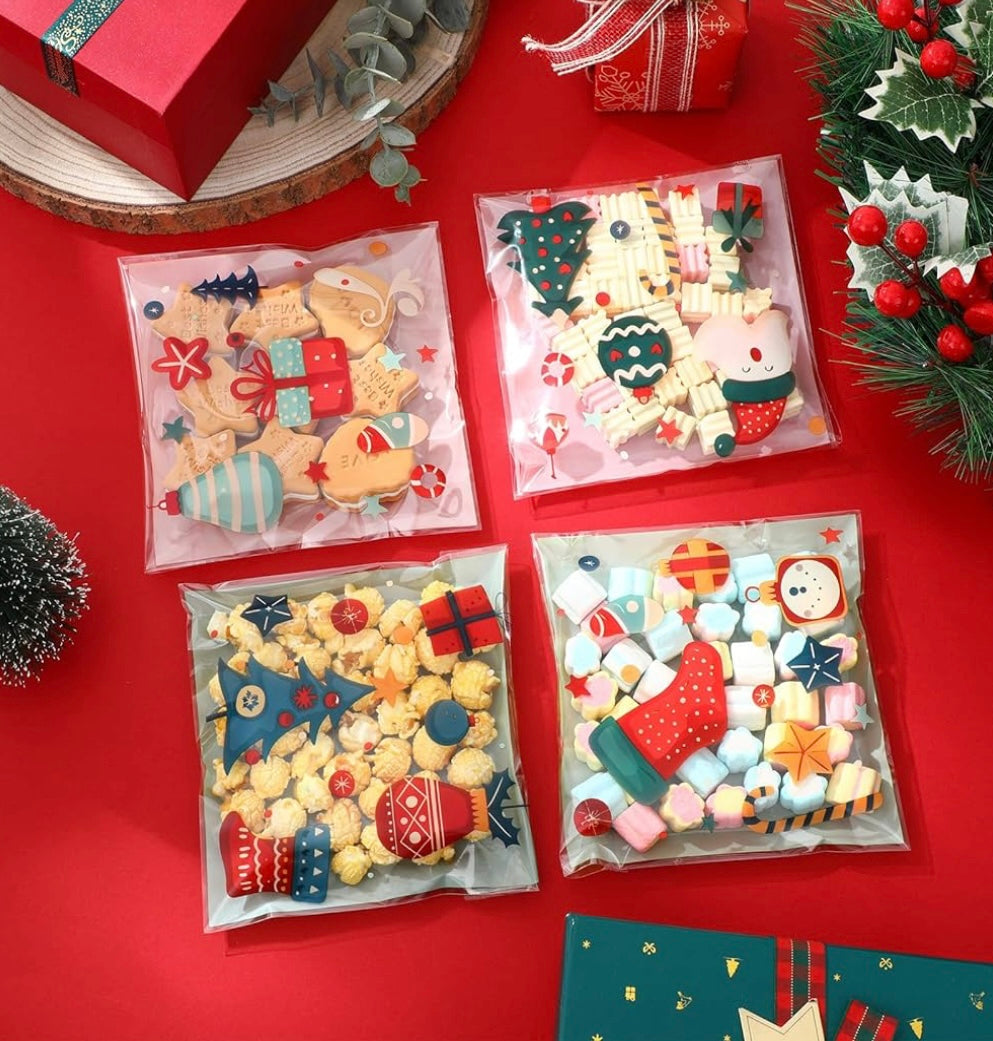Bolsas Cuadradas Diseños De Navidad