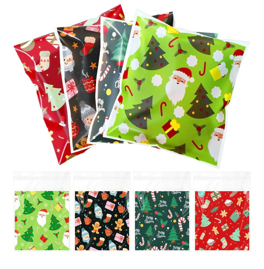Bolsas Cuadradas Diseños De Navidad