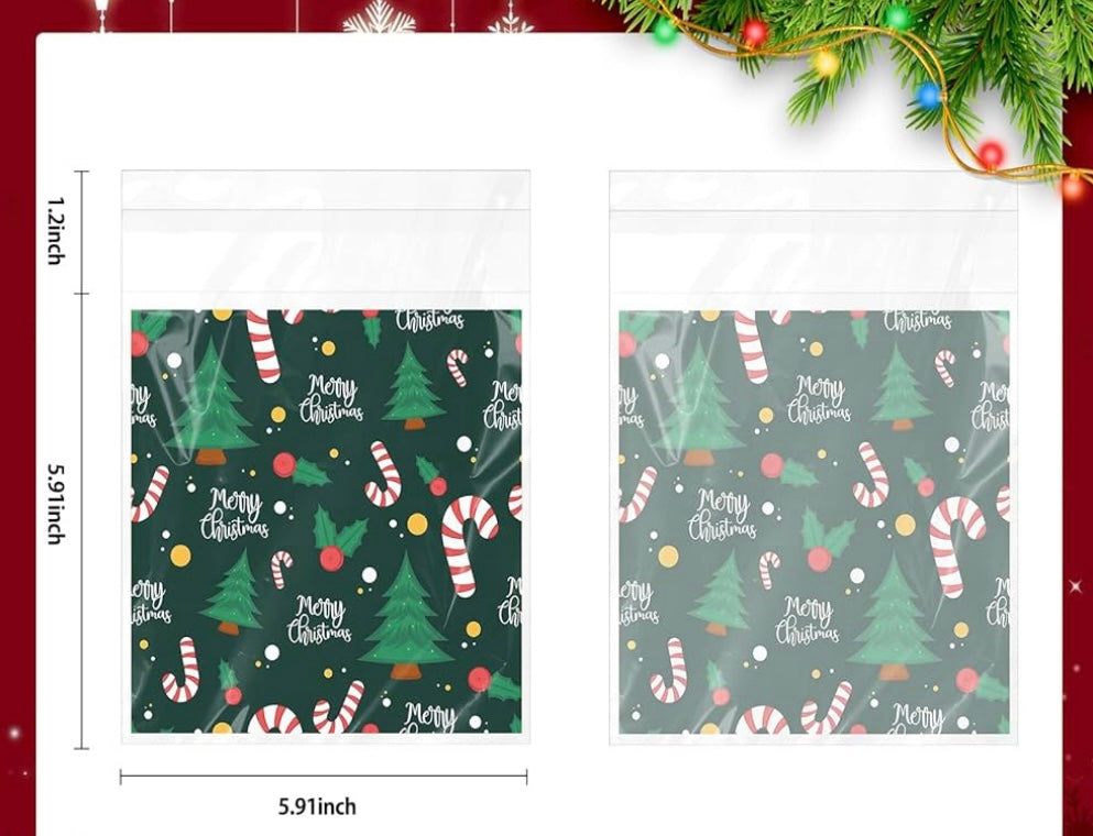 Bolsas Cuadradas Diseños De Navidad