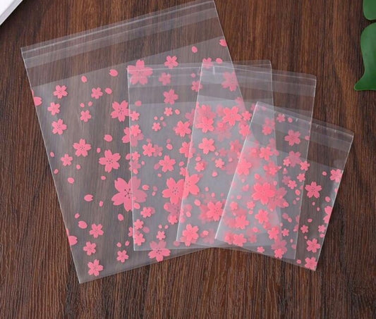 Bolsas Flores Rosa Mate